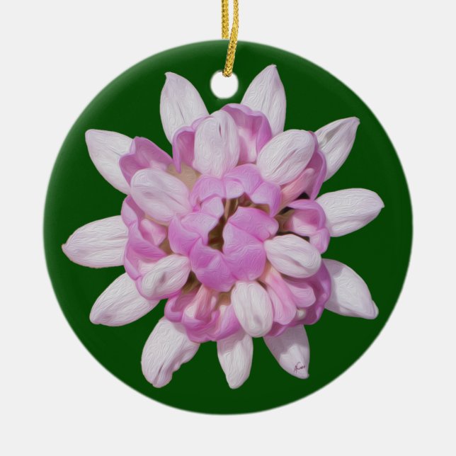 Crown Vetch #1 Ceramic Ornament (Front)