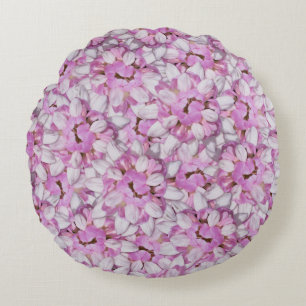 Crown Vetch Seamless Pattern Round Pillow