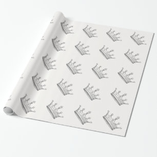 Crown Vintage Art Wrapping Paper