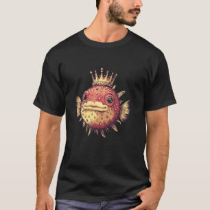 Crown-Wearing Puffer Fish for Fun and Kingdom Love T-Shirt