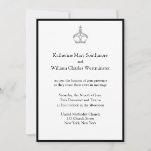 Crown Wedding Invitations