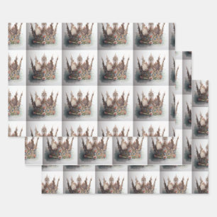 Crown Wrapping Paper Fit for a Queen