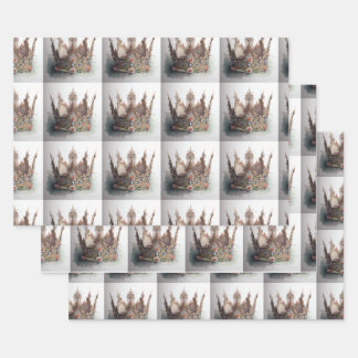 Crown Wrapping Paper Fit for a Queen