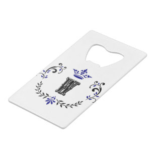 Crown Wreath Monogram 'W' Wallet Bottle Opener