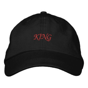 Crown Yourself in Style Handsome Bold KING-Hat Cut Embroidered Hat