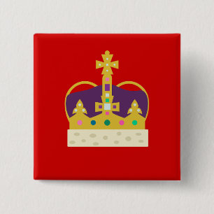 Crowned! 2 Inch Square Button