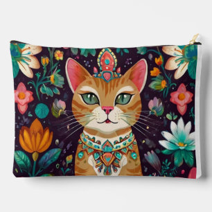 Crowned Bejewelled Cat  Print Cut Sew Bag