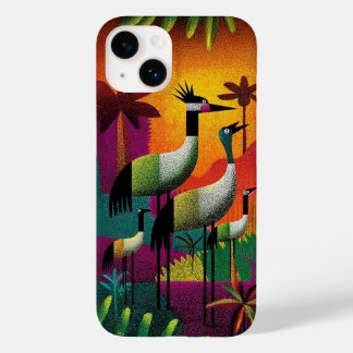 Crowned Cranes Jungle Pop Phone Case