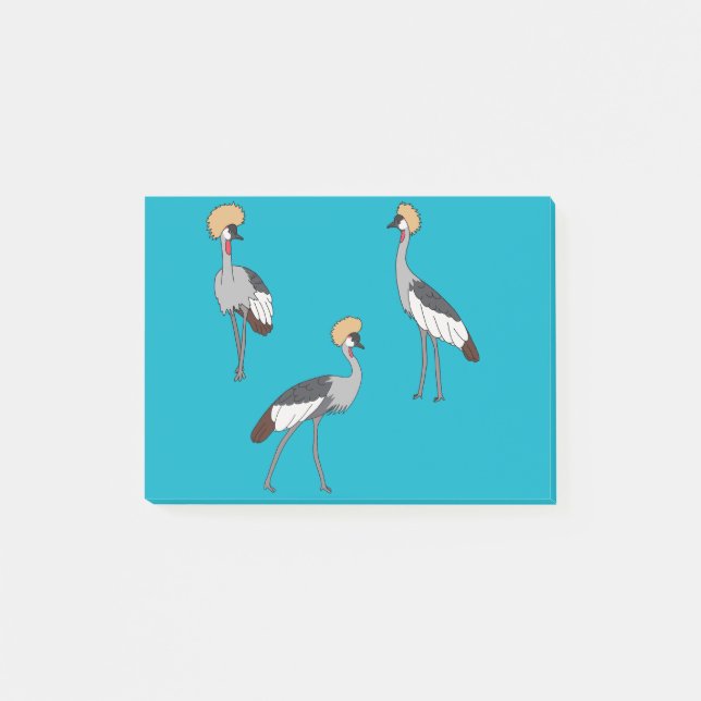 Crowned Cranes Post-it Notes (Front)