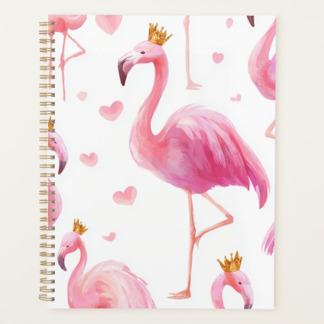 Crowned Flamingo – Luxe Island Vibes Planner (Front)