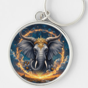 Crowned Guardian of the Celestial Gate the elefant Keychain