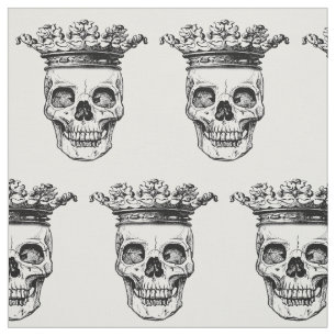 Crowned Heads print fabric