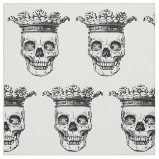 Crowned Heads print fabric