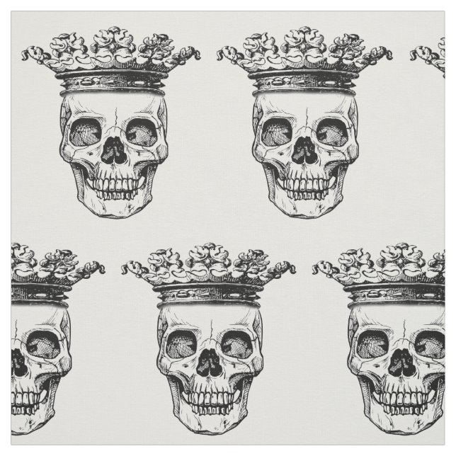 Crowned Heads print fabric (Swatch)