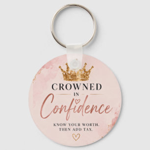 Crowned in Confidence Inspiartional Keychain