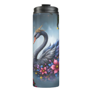Crowned Moon Swan – Guardian of the Silent Lake. Thermal Tumbler