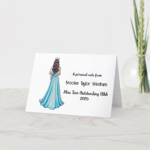 Crowned Queen Pageant Stationery Note Cards