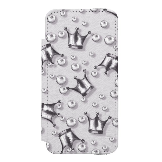 Crowns and pearls incipio iPhone wallet case (Folio Front)