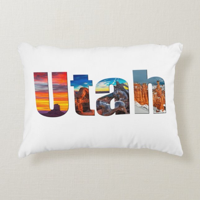 Crowns of Utah Accent Pillow (Front)