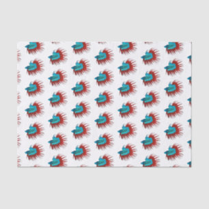 Crowntail betta fish cartoon illustration tissue paper