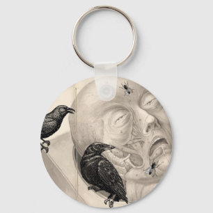 Crows and corpse keychain