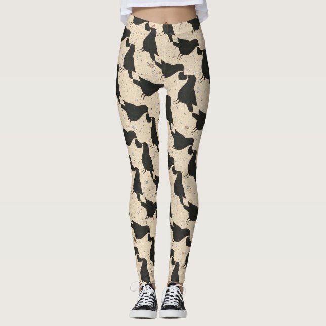 Crows and Heart Leggings (Front)