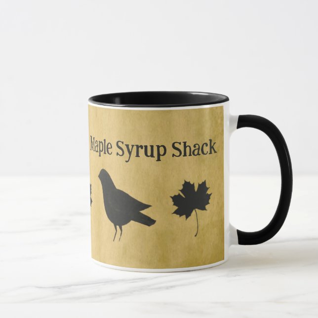 Crows And Maple Leaves Maple Syrup Business Mug (Right)