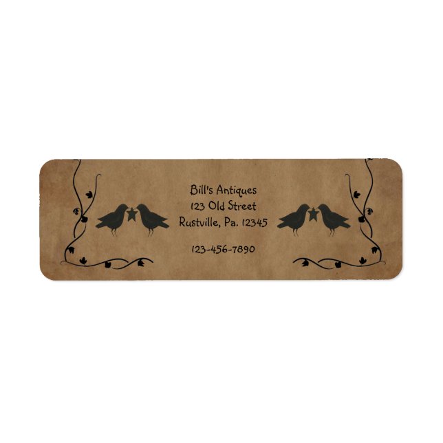 Crows And Star Small Product Label (Front)