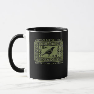 Crows Before Bros - Whimsigoth Fantasy Illustratio Mug
