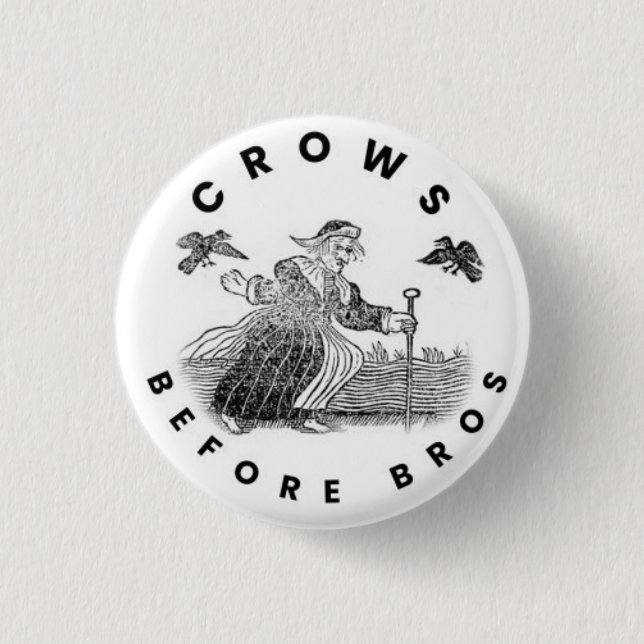 Crows before bros witchy hecate badge 1 inch round button (Front)