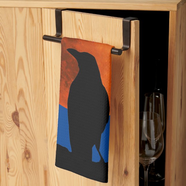 Crows, Black Birds  Moon & Ravens Kitchen Towel (Thirds Fold)