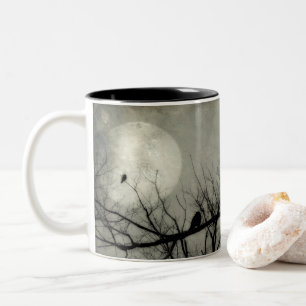 Crows In A Row Two-Tone Coffee Mug