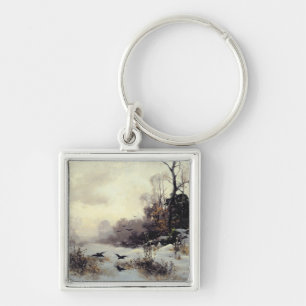 Crows in a Winter Landscape, 1907 Keychain