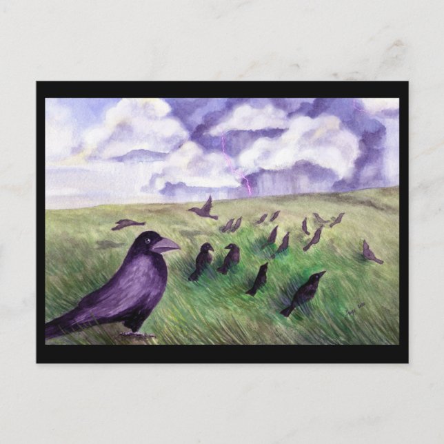 Crows in the Field Postcard (Front)