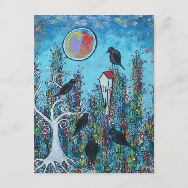 Crows In Waiting Postcard (Front)