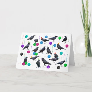 Crows Party Birthday Card