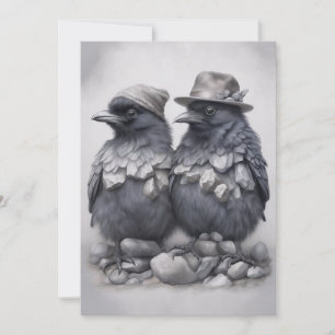Crows Rock! Karte für Familie Oma Opa Jahrestag Holiday Card
