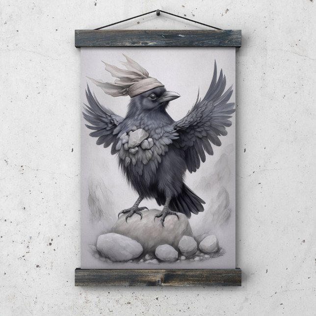 Crows Rock! Poster crow extended wing (Creator Uploaded)