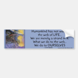 CROWSPIRIT Chief Seattle- Bumper Sticker