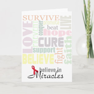 Croyez à la carte d'inspiration de miracles