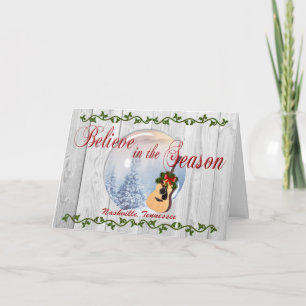 Croyez en carte de Noël de Nashville de saison