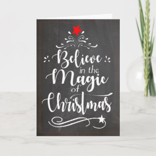 Croyez en la magie de la carte de Noël