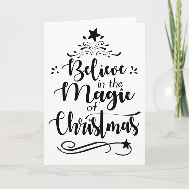 Croyez en la magie de la carte de Noël (Devant)