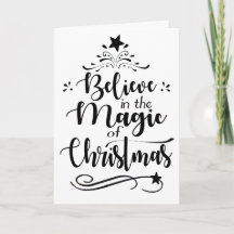 Croyez en la magie de la carte de Noël