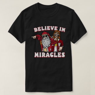 Croyez en Miracles Christmas T-Shirt Design