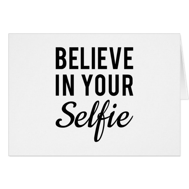 Croyez en votre selfie, art de mot, conception des (Devant horizontal)