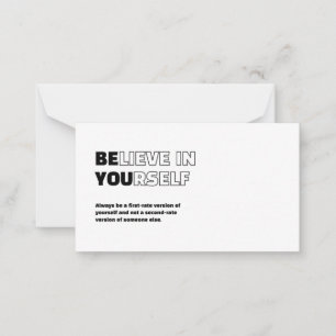 Croyez en vous Carte pour notes de motivation