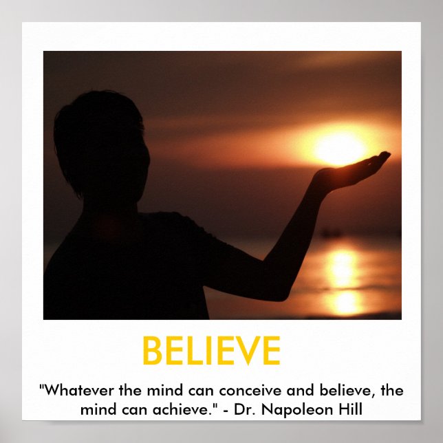 Croyez, Foi, Possibilités Poster Motivationnel (Devant)