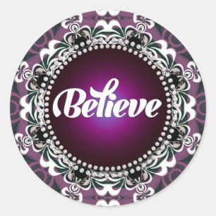 Croyez : Inspire : Sticker en dentelle blanche vio