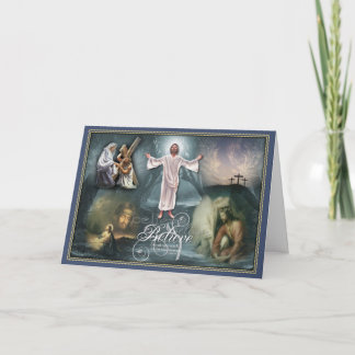 Croyez la carte de voeux chrétienne de Jésus Pâque